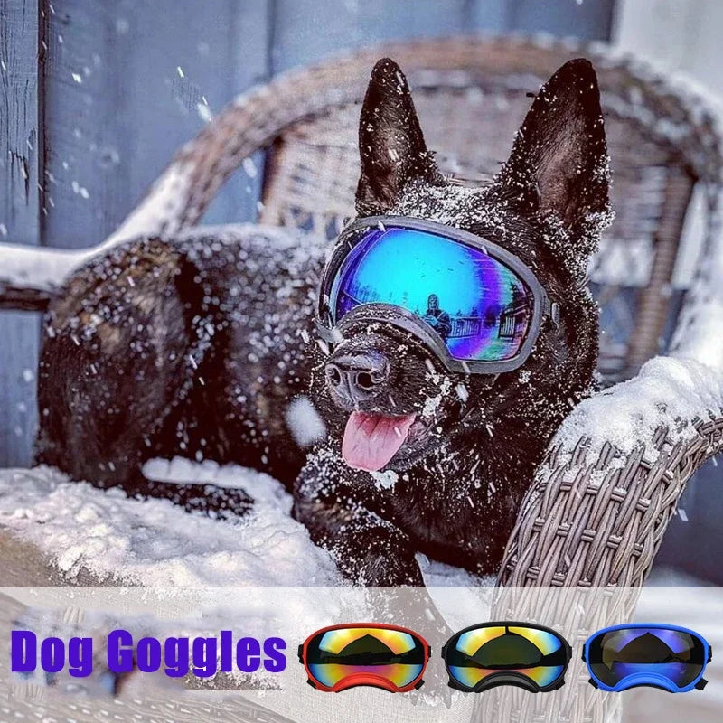Protect Your Pup's Eyes in Style: Adjustable Dog Goggles for Small to Large Dogs - Perfect for Outdoor Adventures and Skiing!
