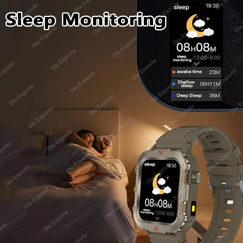 Men's Multi-Function Sports Smart Watch with 1.73" Display - Blood Oxygen Monitoring, Bluetooth Calling, and Activity Tracking