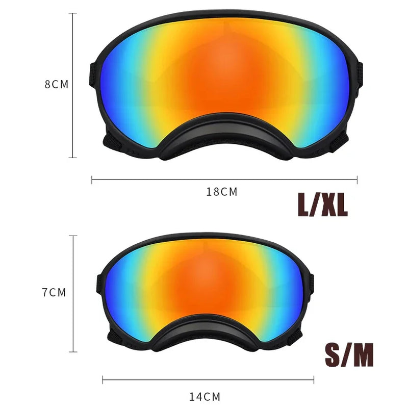Protect Your Pup's Eyes in Style: Adjustable Dog Goggles for Small to Large Dogs - Perfect for Outdoor Adventures and Skiing!